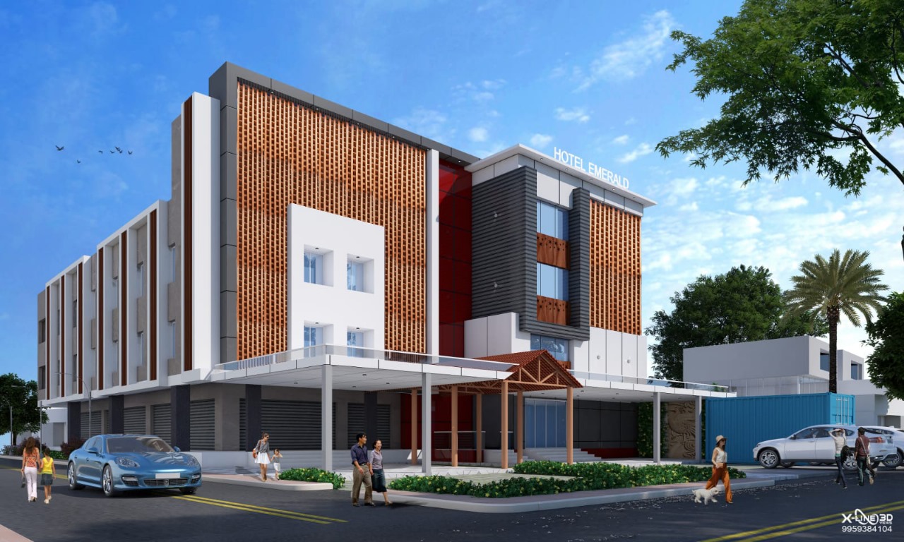 3D view of The Hotel Emerald, Semiliguda