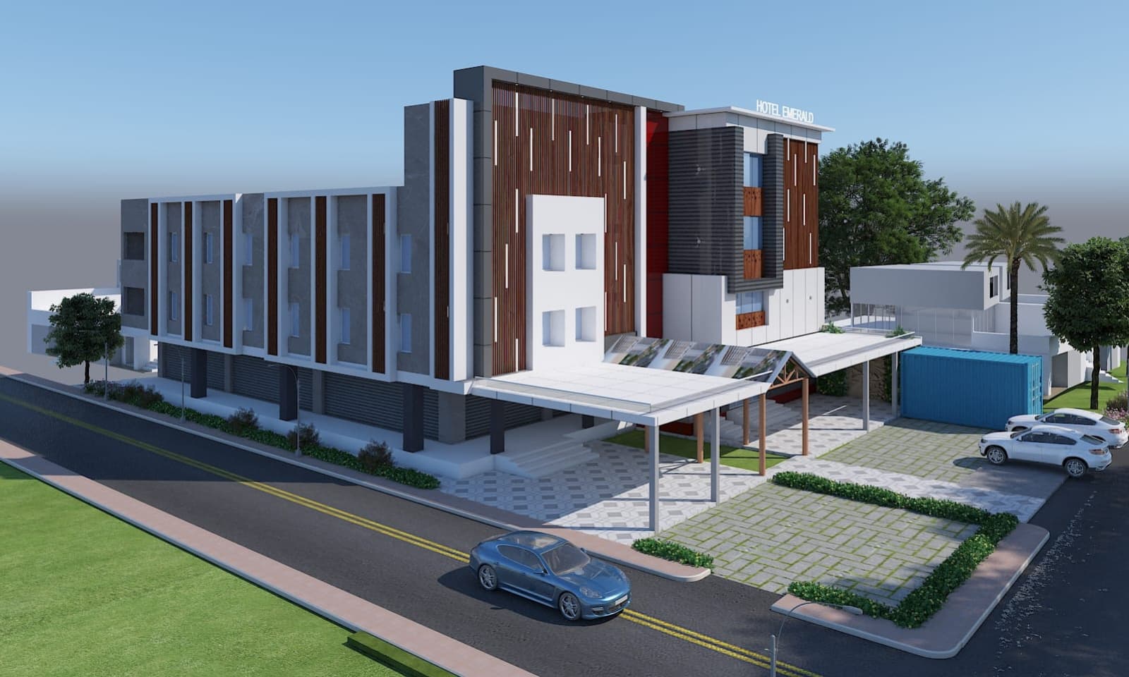 3D view of The Hotel Emerald, Semiliguda